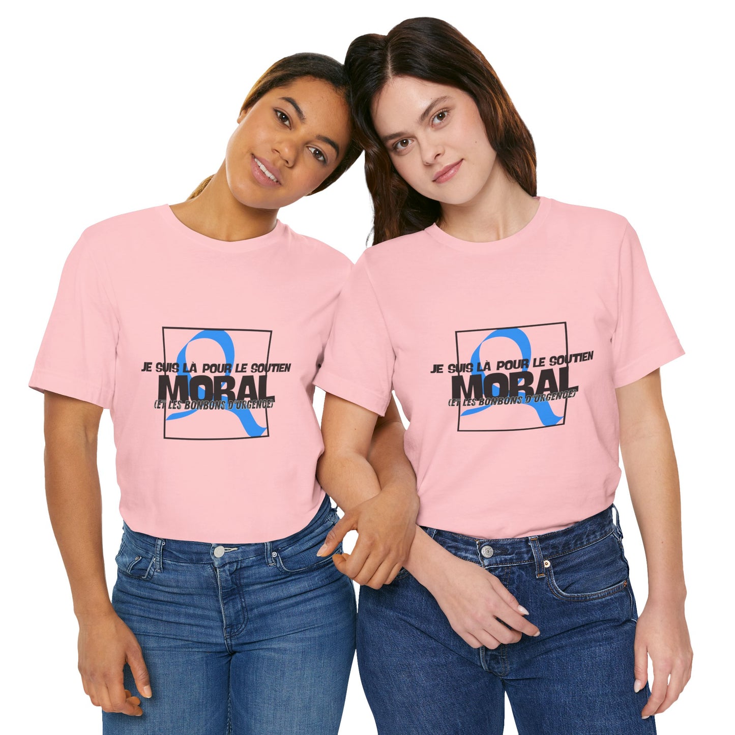 The Diabuddies Store Moral Support and Emergency Candy (French) - Unisex Tee Moral Support and Emergency Candy (French) - Unisex Tee: Being a friend to someone with diabetes means being ready for anything – from offering a listening ear to, well, having s