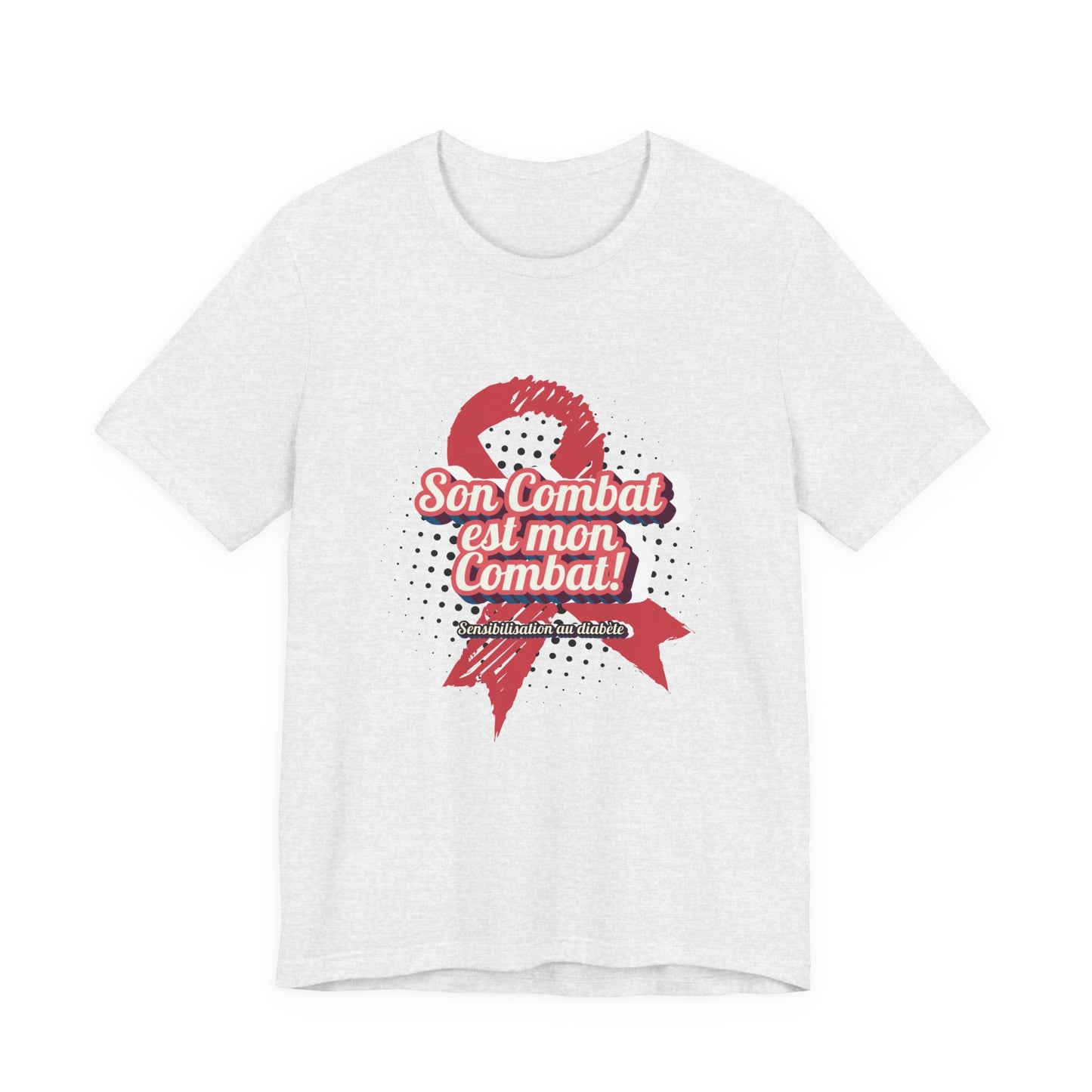 Her Fight is my Fight! (French in Pink) - Unisex Tee The Diabuddies Store T-Shirts $30.27