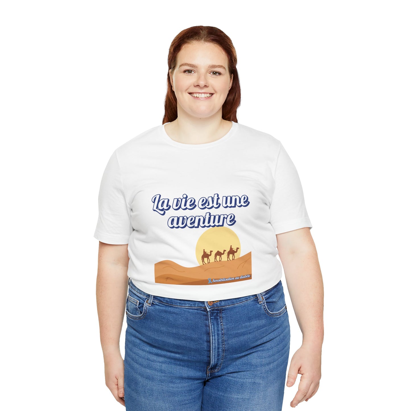 Life is an Adventure (French) - Unisex Tee The Diabuddies Store T-Shirts $30.27