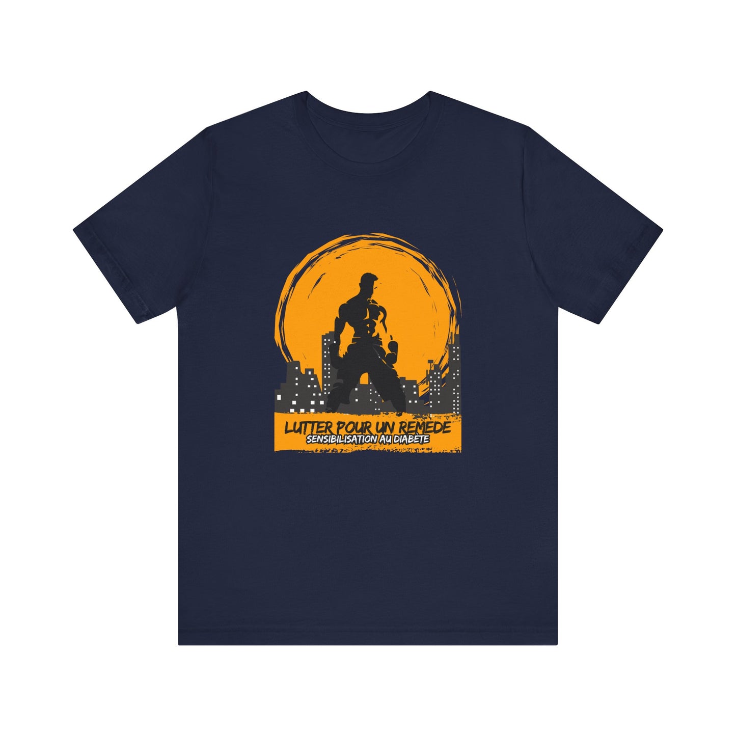 The Diabuddies Store Fighting for a Cure (French) - Unisex Tee Fighting for a Cure (French) - Unisex Tee: Make a statement that matters with this French Unisex Tee. This comfortable and versatile shirt is a powerful way to raise awareness and spark conver