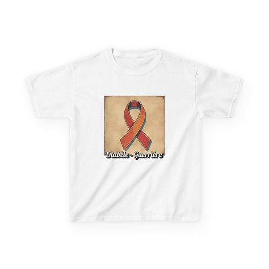 The Diabuddies Store Diabetes Warrior, Retro Look (French / Guerrière) - Kids Tee Diabetes Warrior, Retro Look (French / Guerrière) - Kids Tee: Let your young one show off their strength and style with our "Diabète - Guerrière" Retro Look French Kids Tee!