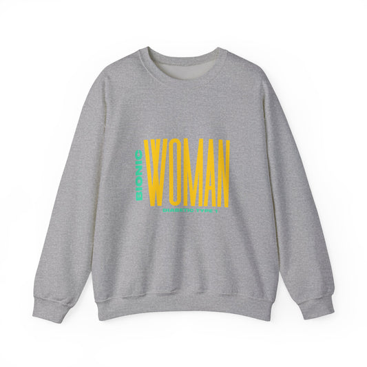 The Diabuddies Store Bionic Woman (Diabetes) - Unisex Sweatshirt Bionic Woman (Diabetes) - Unisex Sweatshirt: Unleash your inner Bionic strength! This Unisex Sweatshirt is a powerful statement of resilience, strength, and modern-day heroism for anyone liv