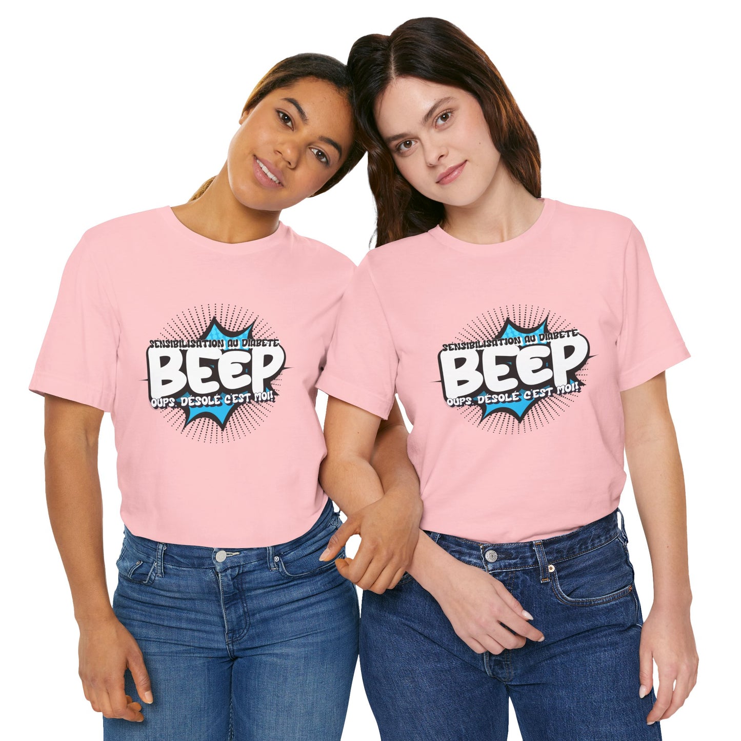 The Diabuddies Store BEEP - Sorry it's me! (French) - Unisex Tee BEEP - Sorry it's me! (French) - Unisex Tee: Always making an entrance? The delightful disruptor! Embrace the constant buzz of life in comfort and style! $30.27 T-Shirts Activewear Clothing,