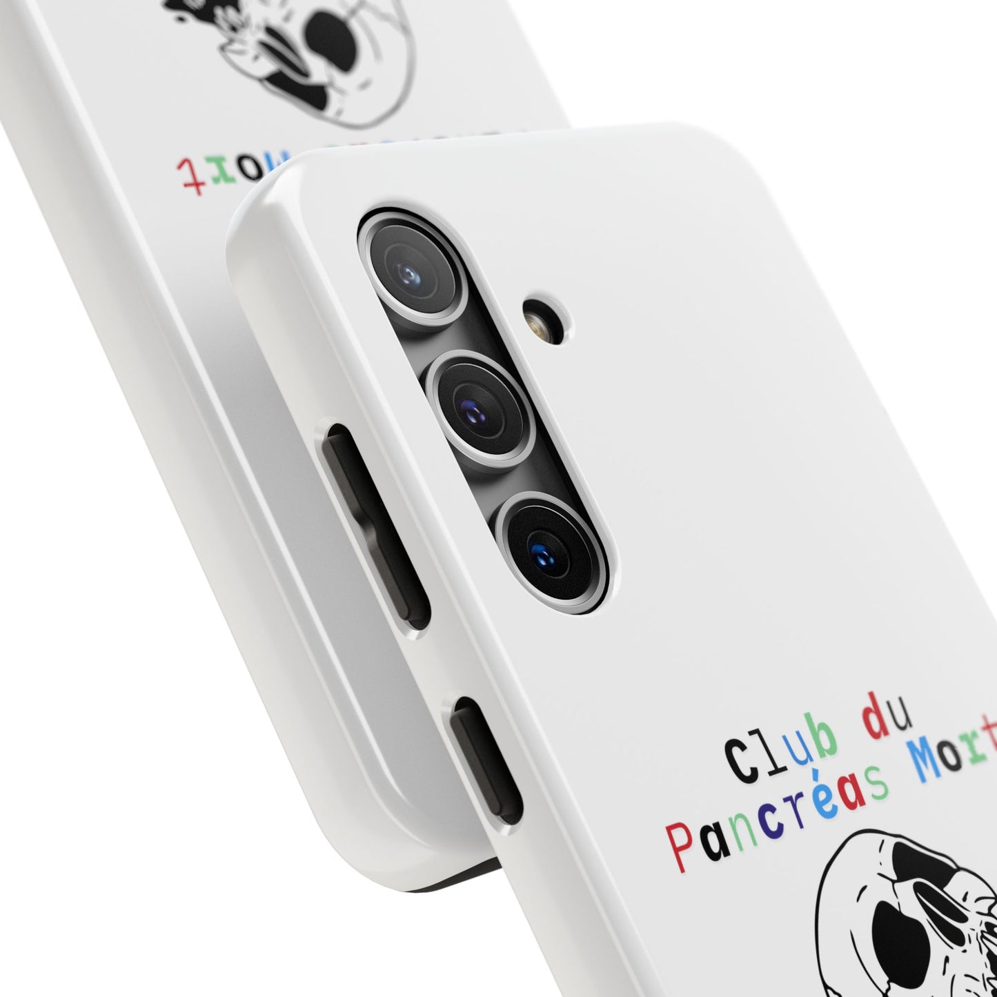 Skull & Flowers, Dead Pancreas Club (French) - Phone Cases The Diabuddies Store Mobile Phone Cases $18.23