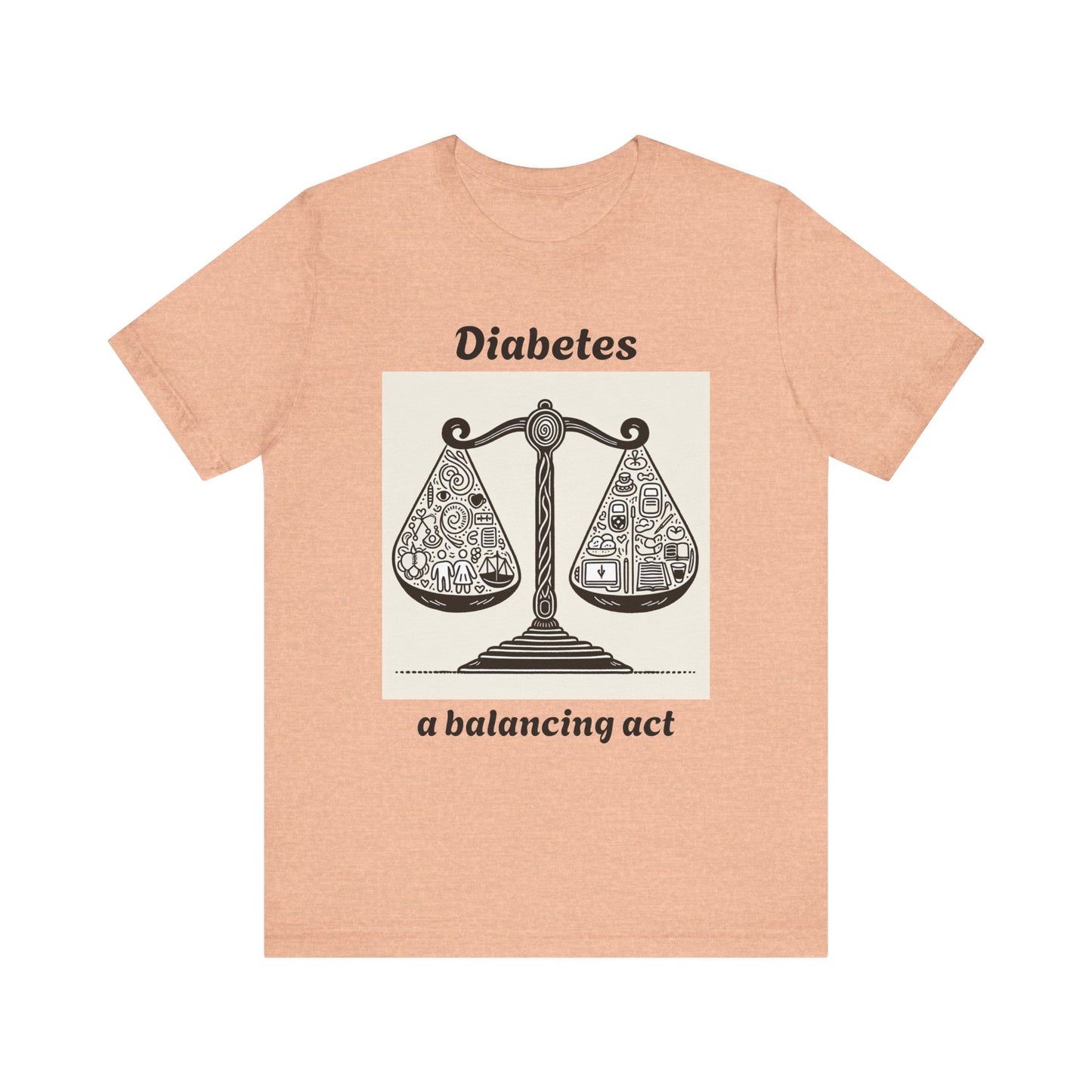 Diabetes Balancing Act - Unisex Tee The Diabuddies Store T-Shirts $24.73