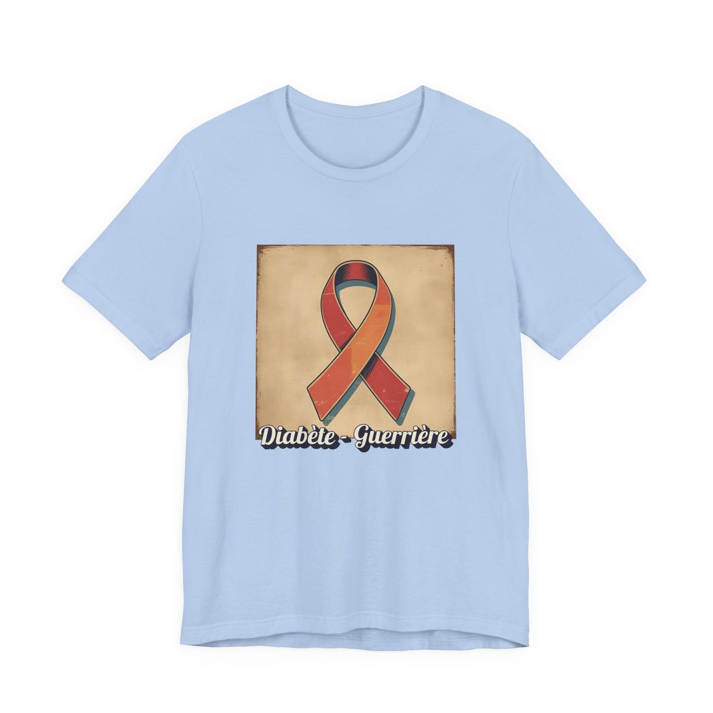 Diabetes Warrior, Retro Style (French/Guerrière) Unisex Tee The Diabuddies Store T-Shirts $22.50