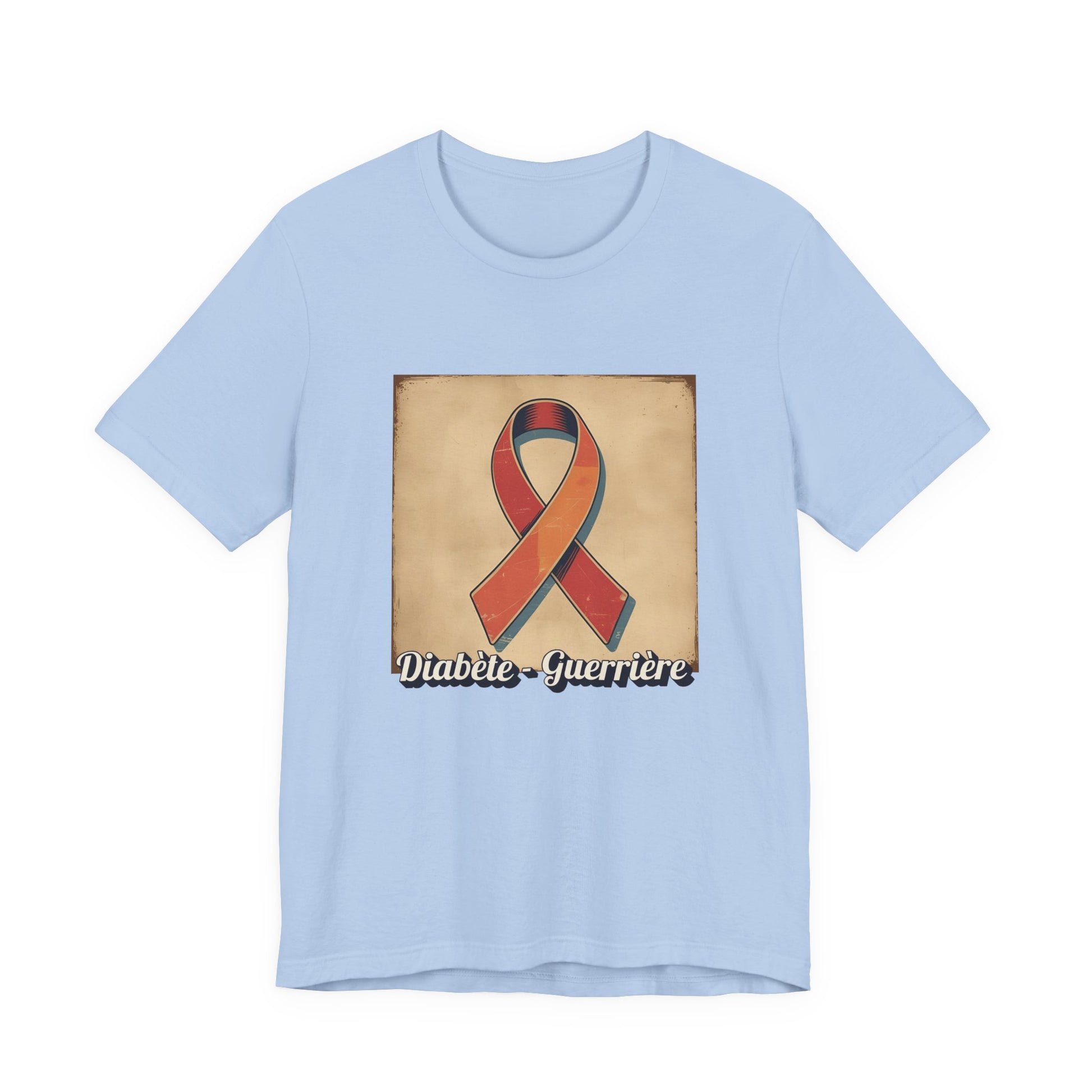 Diabetes Warrior, Retro Style (French/Guerrière) Unisex Tee The Diabuddies Store T-Shirts $22.50