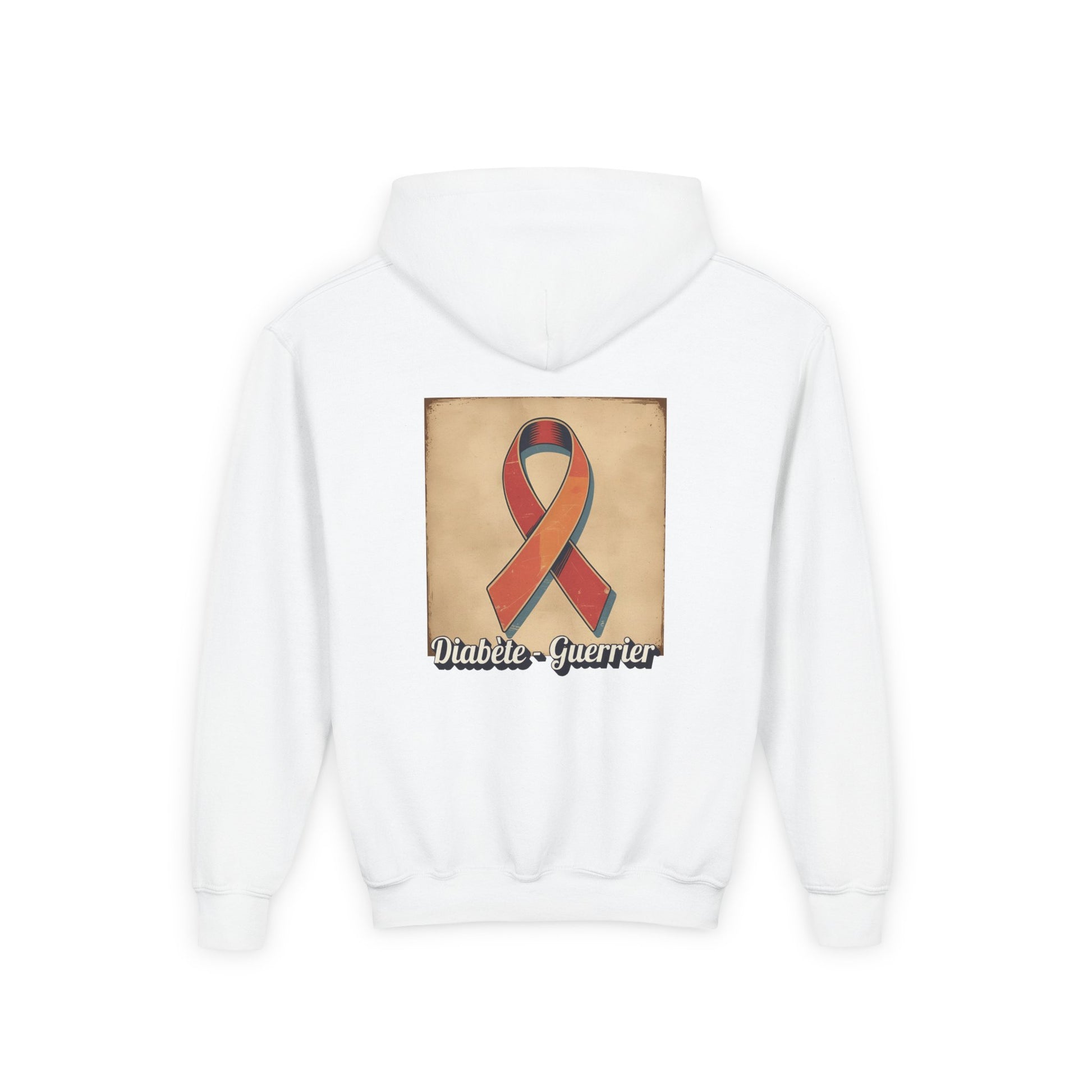 The Diabuddies Store Diabetes Warrior, Retro Look French - Guerrier Youth Hoodie Diabetes Warrior, Retro Look French - Guerrier Youth Hoodie: Let your young one show off their strength and style with our French Youth Hoodie! Hoodies $32.49