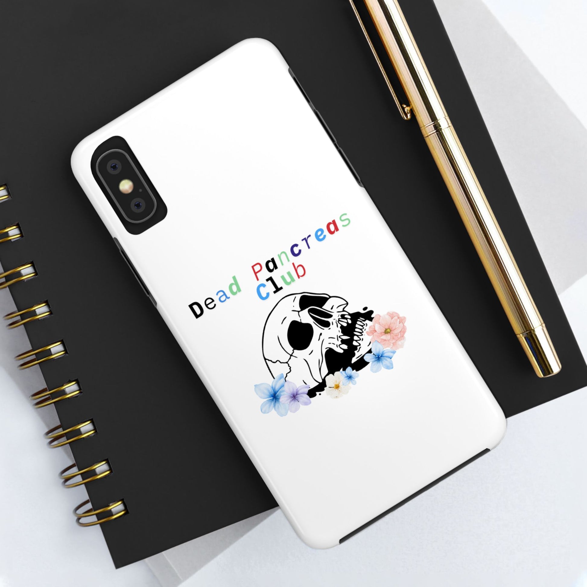 Skull & Flowers Dead Pancreas Club - Phone Case The Diabuddies Store Mobile Phone Cases $18.23