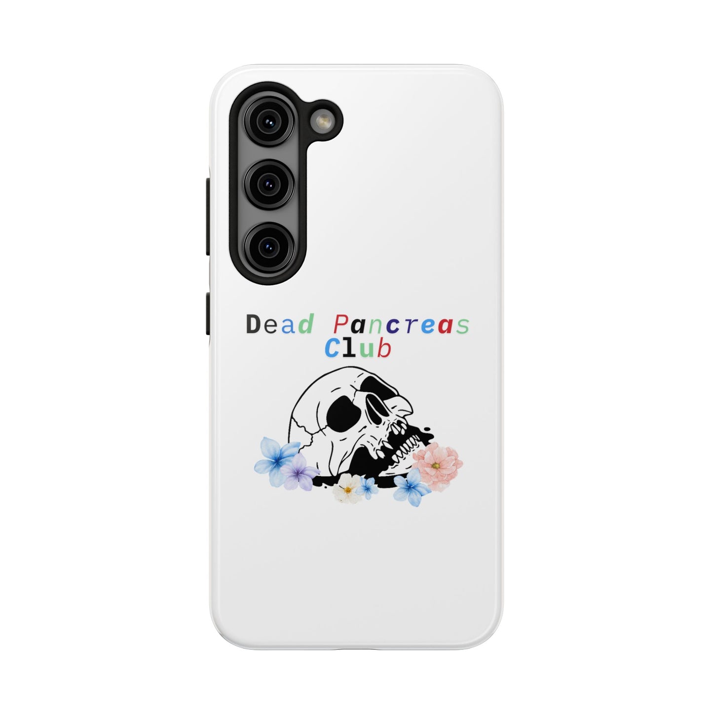 Skull & Flowers Dead Pancreas Club - Phone Case The Diabuddies Store Mobile Phone Cases $18.23