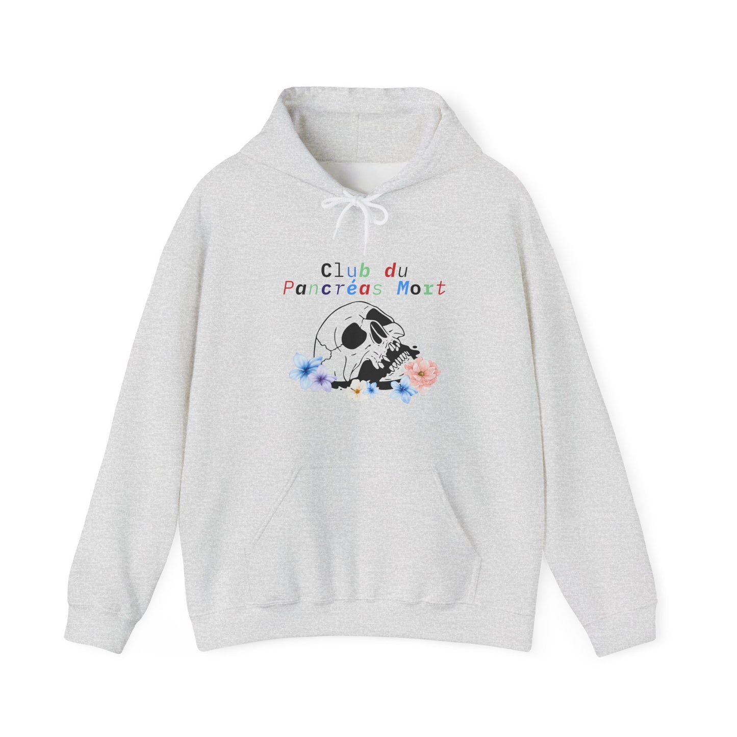 Skull & Flowers, Dead Pancreas Club (French) - Unisex Hoodie The Diabuddies Store Hoodies $32.41