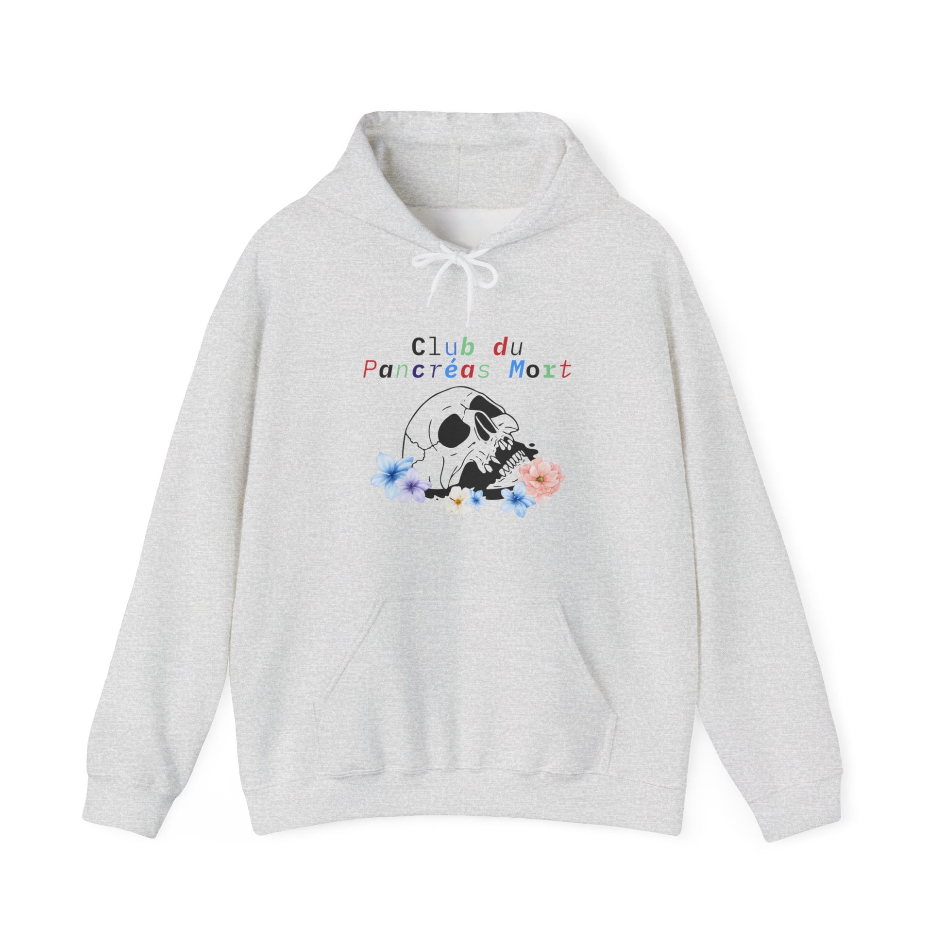 Skull & Flowers, Dead Pancreas Club (French) - Unisex Hoodie The Diabuddies Store Hoodies $32.41