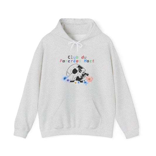 Skull & Flowers, Dead Pancreas Club (French) - Unisex Hoodie The Diabuddies Store Hoodies $32.41