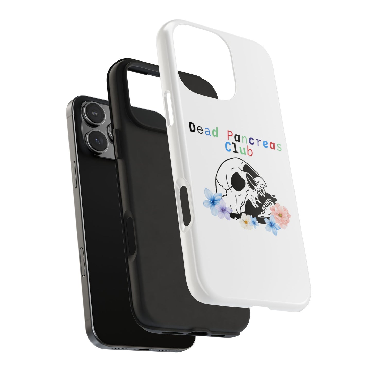 Skull & Flowers Dead Pancreas Club - Phone Case The Diabuddies Store Mobile Phone Cases $18.23