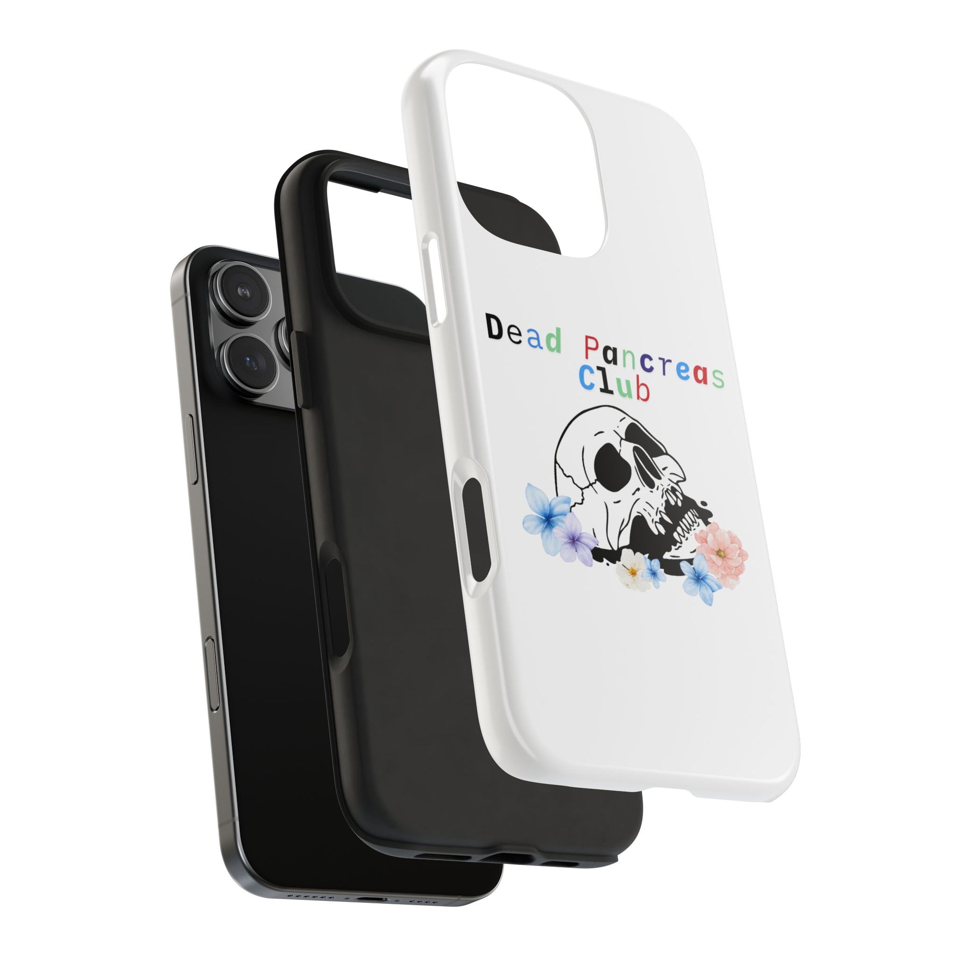 Skull & Flowers Dead Pancreas Club - Phone Case The Diabuddies Store Mobile Phone Cases $18.23