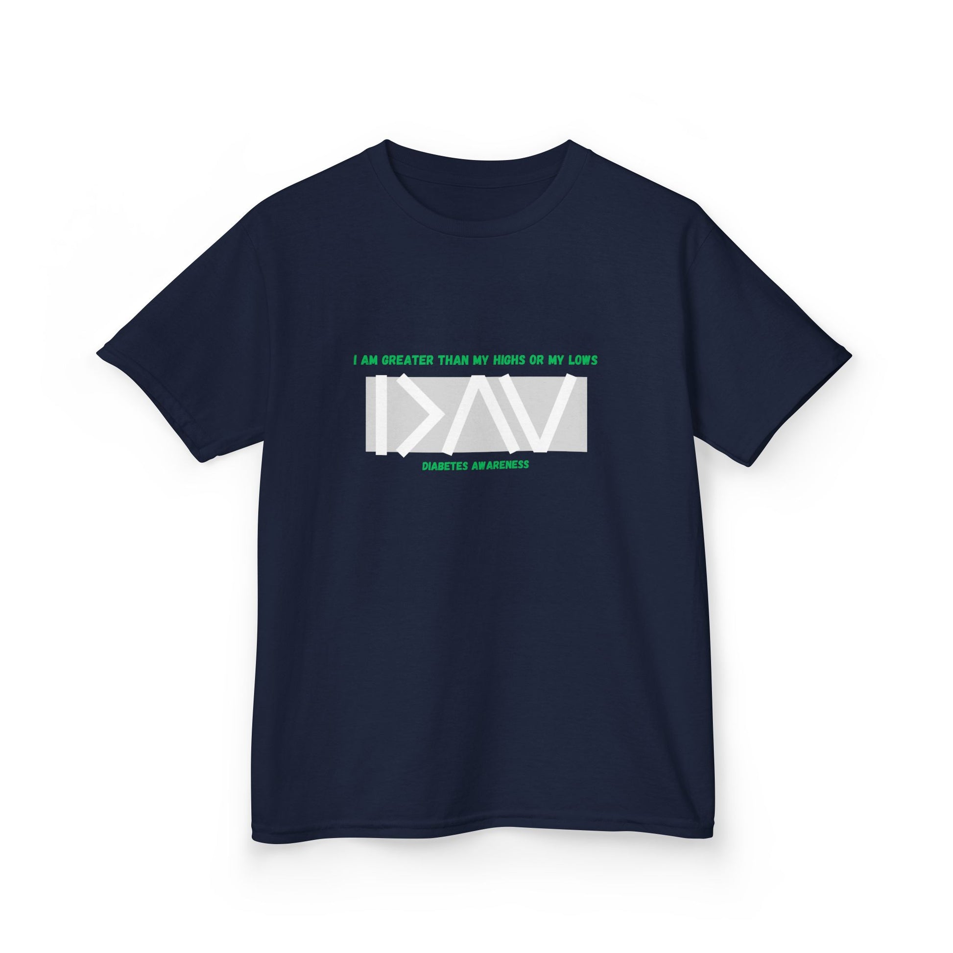 The Diabuddies Store I am greater than (Grey) - Kids Tee I am greater than (Grey) - Kids Tee: Celebrate resilience and strength with this Kids Tee! It's a powerful symbol for young individuals living with diabetes, reminding them that they are always "gre