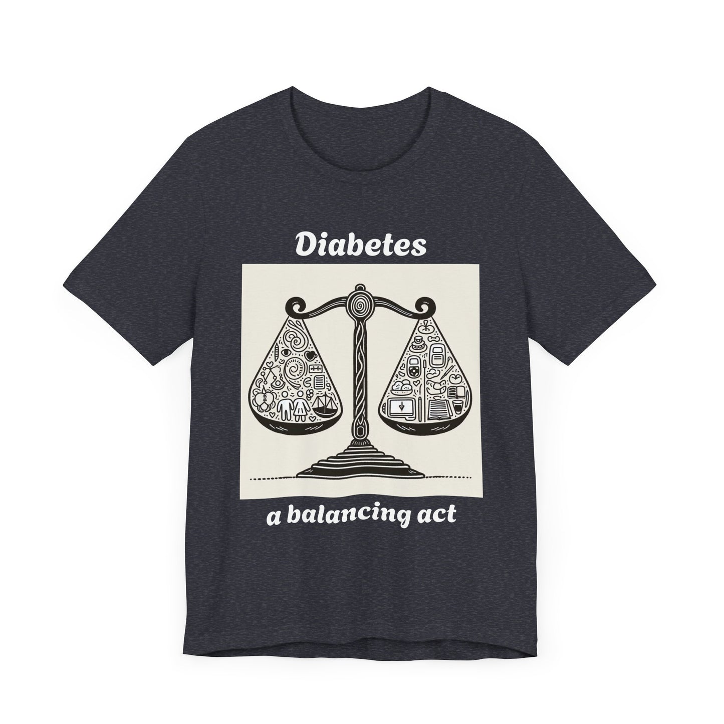 Diabetes Balancing Act - Unisex Tee The Diabuddies Store T-Shirts $24.25