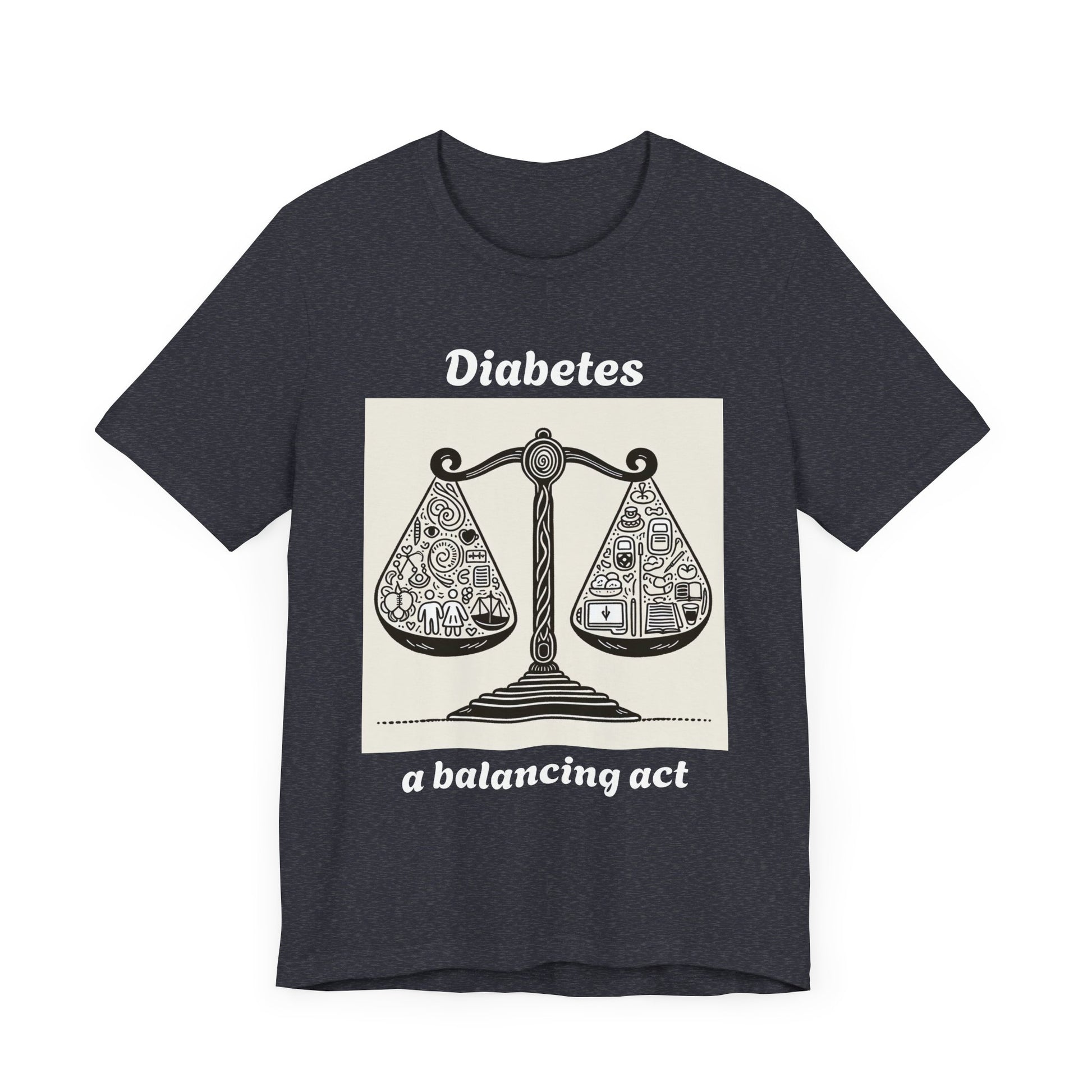 Diabetes Balancing Act - Unisex Tee The Diabuddies Store T-Shirts $24.25