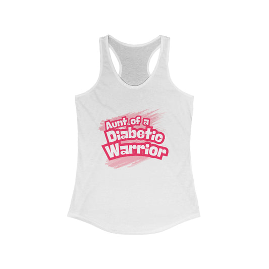 The Diabuddies Store Aunt of a Diabetic Warrior - Racerback Tank Aunt of a Diabetic Warrior - Racerback Tank: Your love, their strength, your comfort. For incredible aunts, this tank shows unwavering support and encouragement for your loved one bravely ba