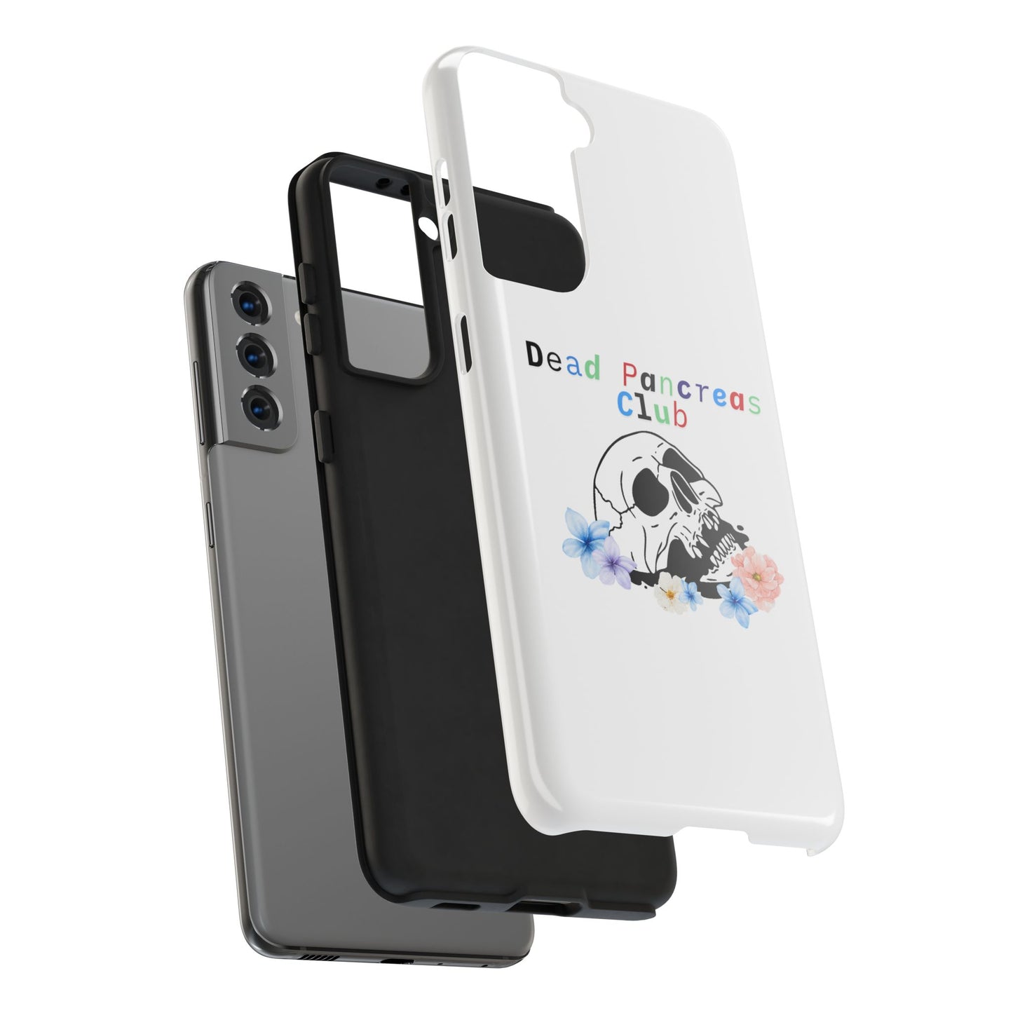 Skull & Flowers Dead Pancreas Club - Phone Case The Diabuddies Store Mobile Phone Cases $18.23
