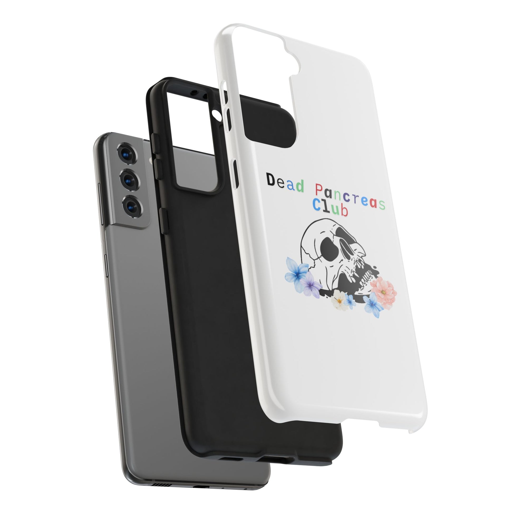 Skull & Flowers Dead Pancreas Club - Phone Case The Diabuddies Store Mobile Phone Cases $18.23