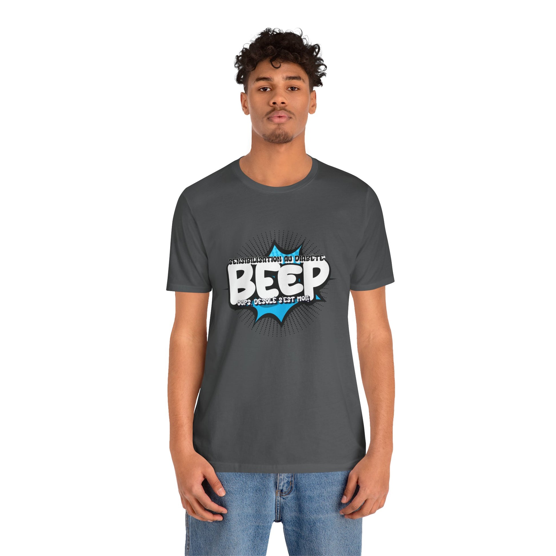 The Diabuddies Store BEEP - Sorry it's me! (French) - Unisex Tee BEEP - Sorry it's me! (French) - Unisex Tee: Always making an entrance? The delightful disruptor! Embrace the constant buzz of life in comfort and style! $30.27 T-Shirts Activewear Clothing,