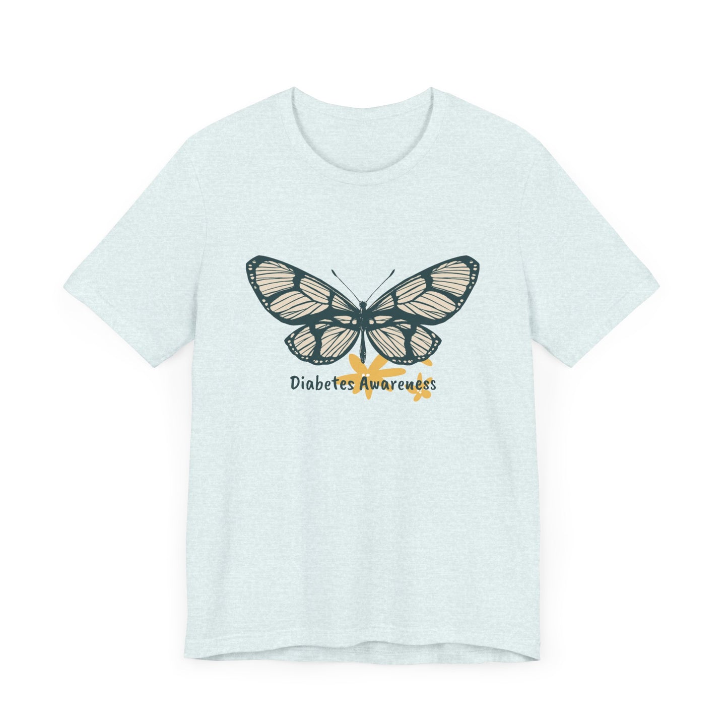 Green Butterfly & Flowers - Unisex Tee The Diabuddies Store T-Shirts $24.25