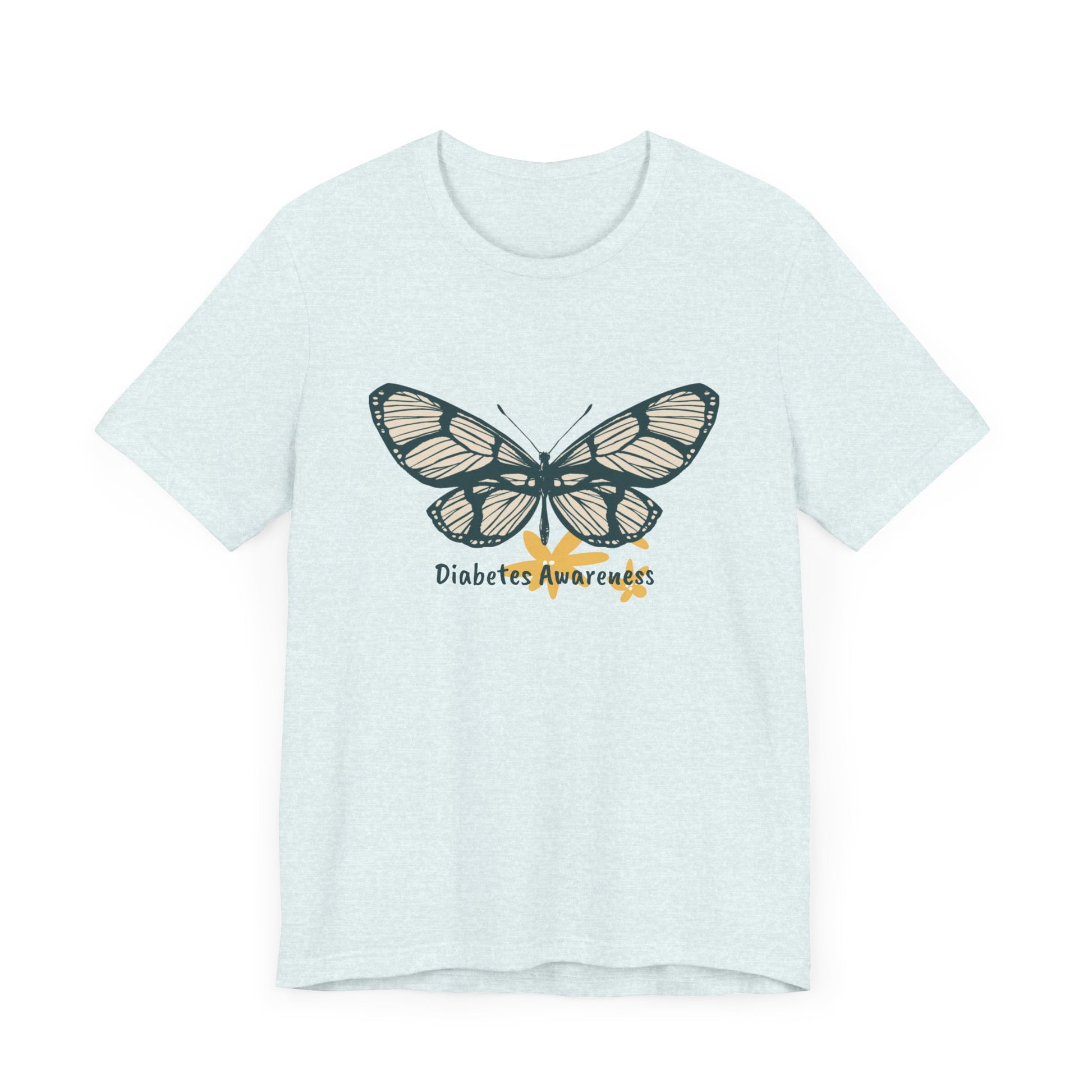 Green Butterfly & Flowers - Unisex Tee The Diabuddies Store T-Shirts $24.25