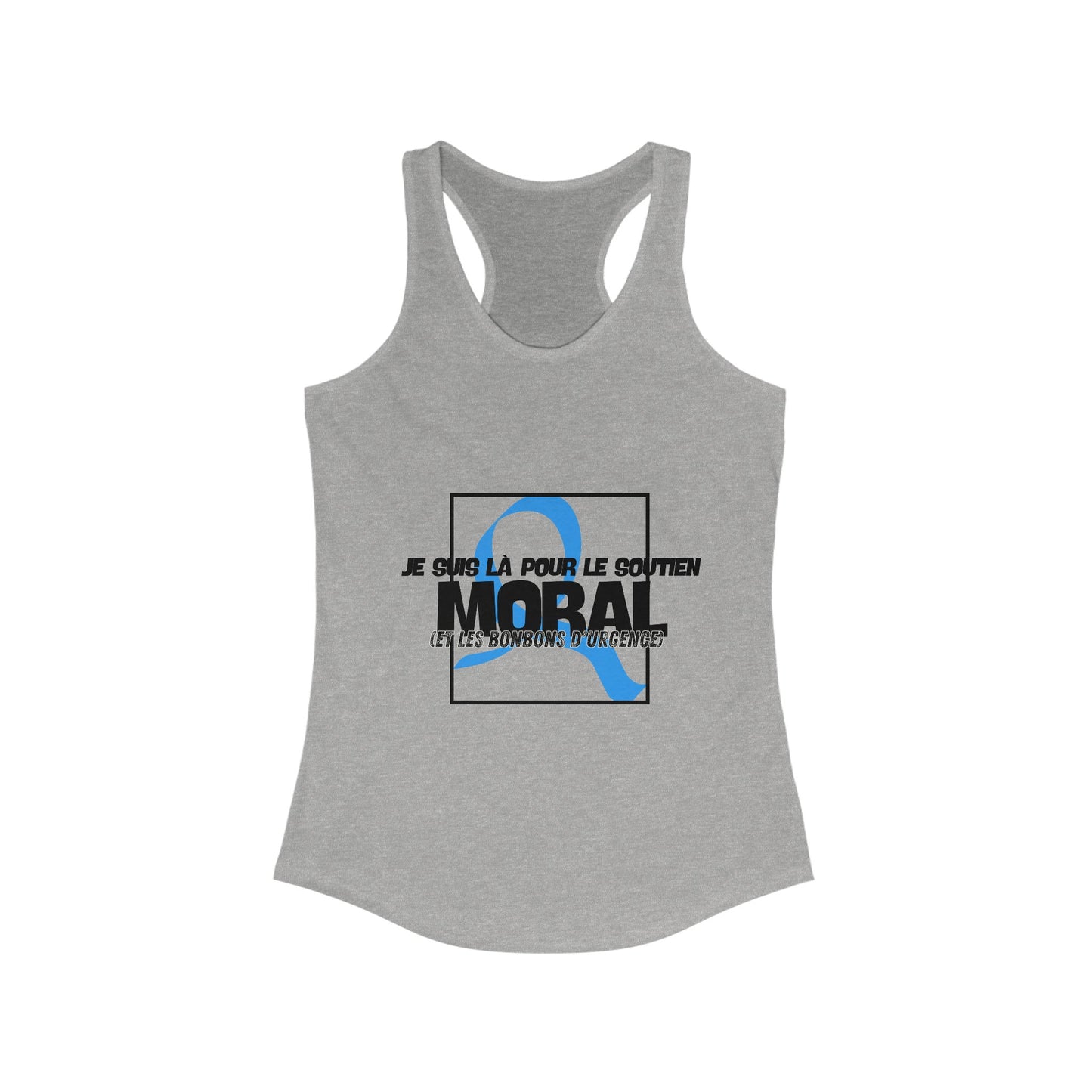 The Diabuddies Store Moral Support and Emergency Candy (French) - Racerback Tank Moral Support and Emergency Candy (French) - Racerback Tank: Being a friend to someone with diabetes means being ready for anything – from offering a listening ear to, well,