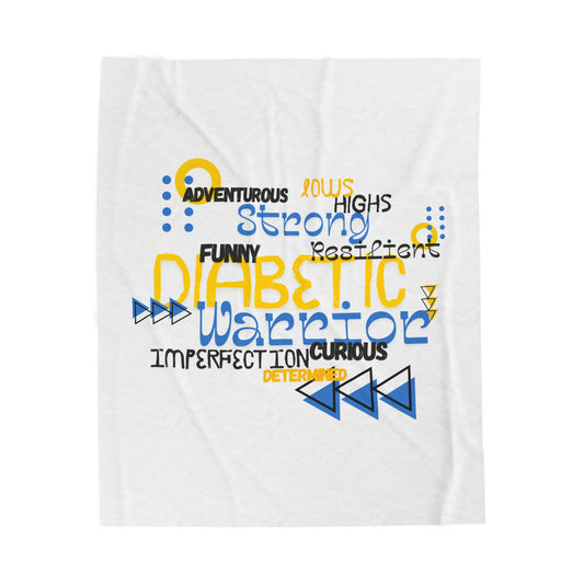 The Diabuddies Store Inspirational Words - Velveteen Plush Blanket Inspirational Words - Velveteen Plush Blanket: Wrap yourself in warmth and wisdom with our Diabetes Inspirational Words Velveteen Plush Blanket. Crafted from sumptuously soft velveteen plu