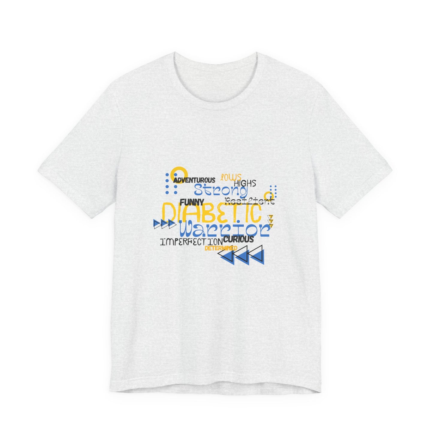 The Diabuddies Store Uplifted & Unleashed - Unisex Tee Uplifted & Unleashed - Unisex Tee: Embrace your strength, defy the odds. The "Uplifted & Unleashed" tee is more than just a shirt; it's a vibrant testament to the diabetic warrior within. Adorned with