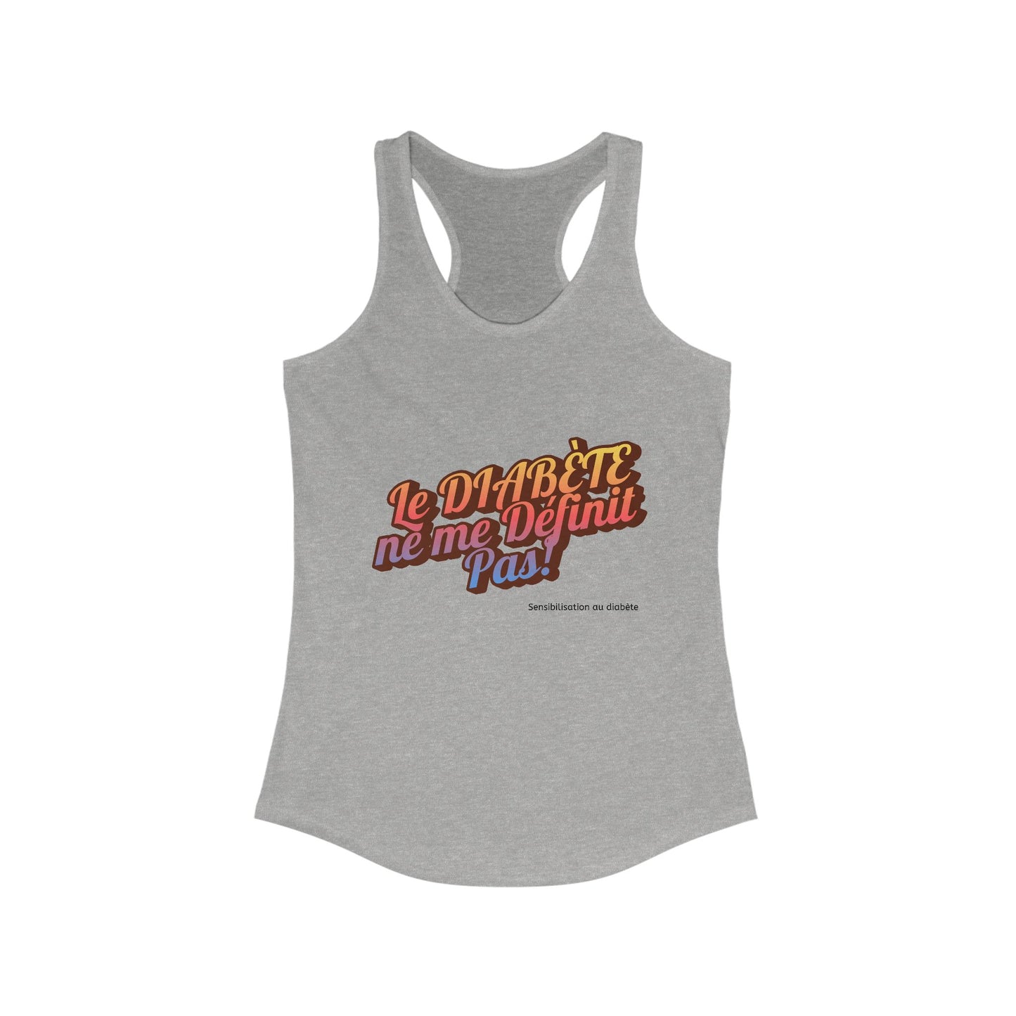 Diabetes doesn`t Define me! (French) - Racerback Tank The Diabuddies Store Tank Tops $19.96