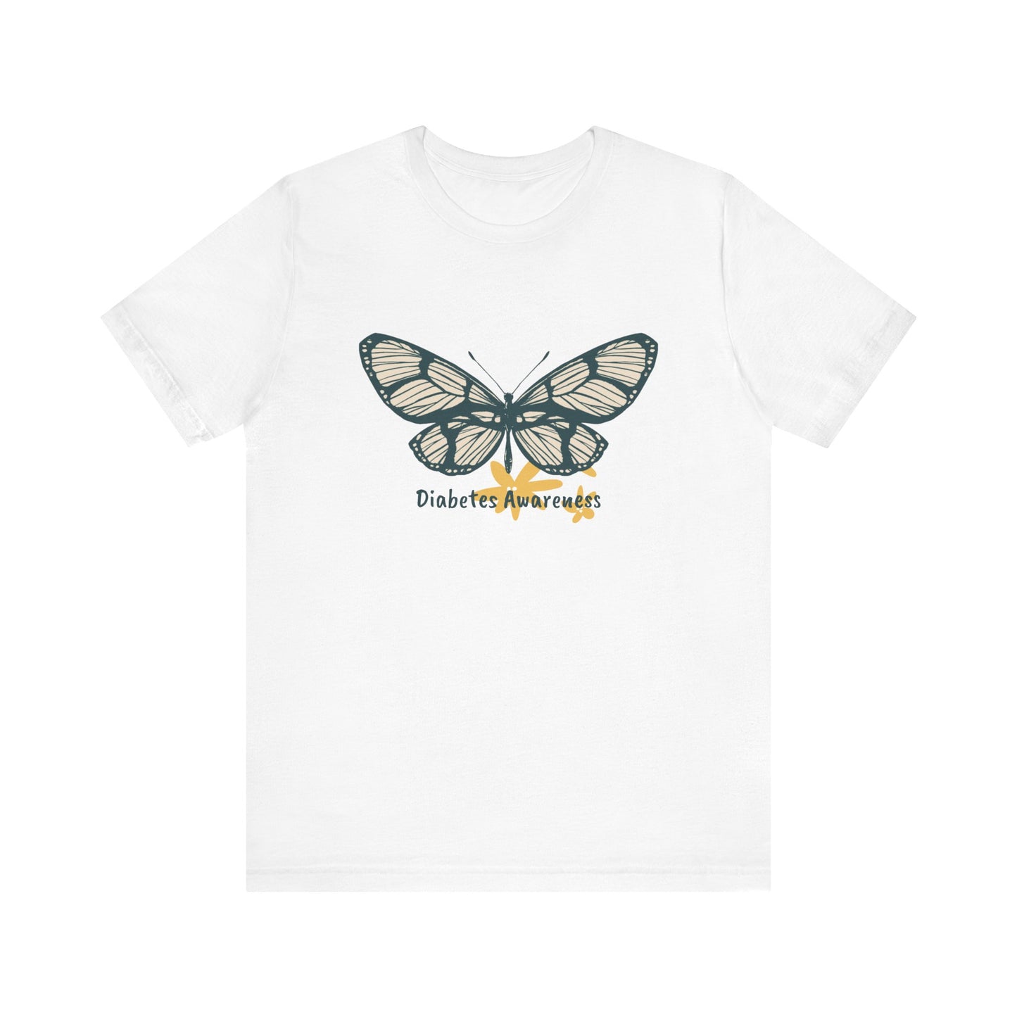 Green Butterfly & Flowers - Unisex Tee The Diabuddies Store T-Shirts $24.25