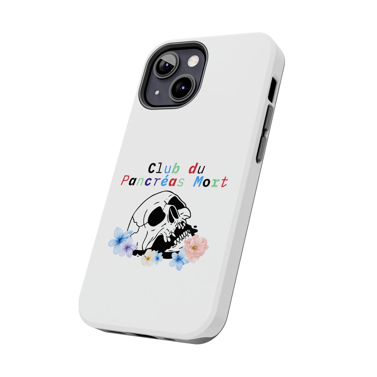 Skull & Flowers, Dead Pancreas Club (French) - Phone Cases The Diabuddies Store Mobile Phone Cases $18.23