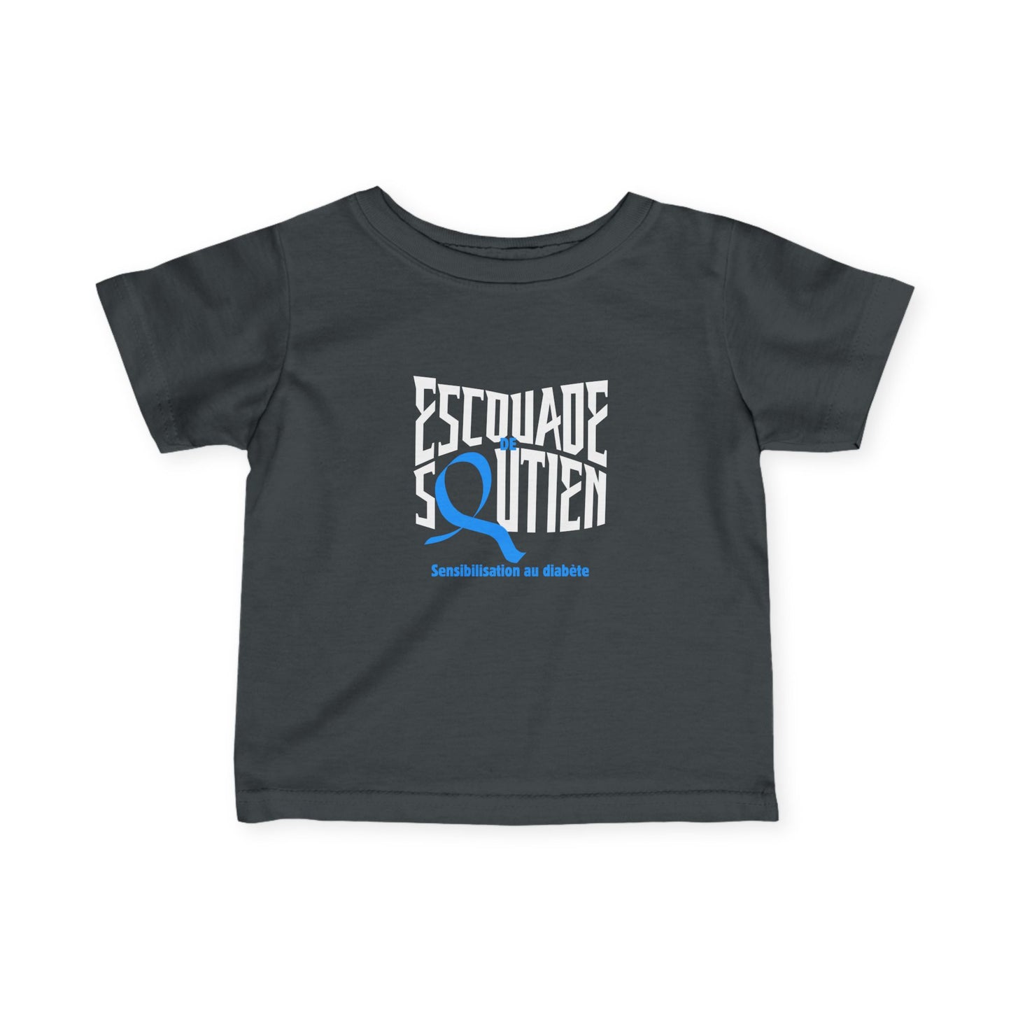 The Diabuddies Store Support Squad (French) - Infant Tee Support Squad (French) - Infant Tee: Show your love for the entire family with the "Support Squad" French Infant Tee! Whether they're supporting a sibling, a parent, or a friend, this tee is a heart