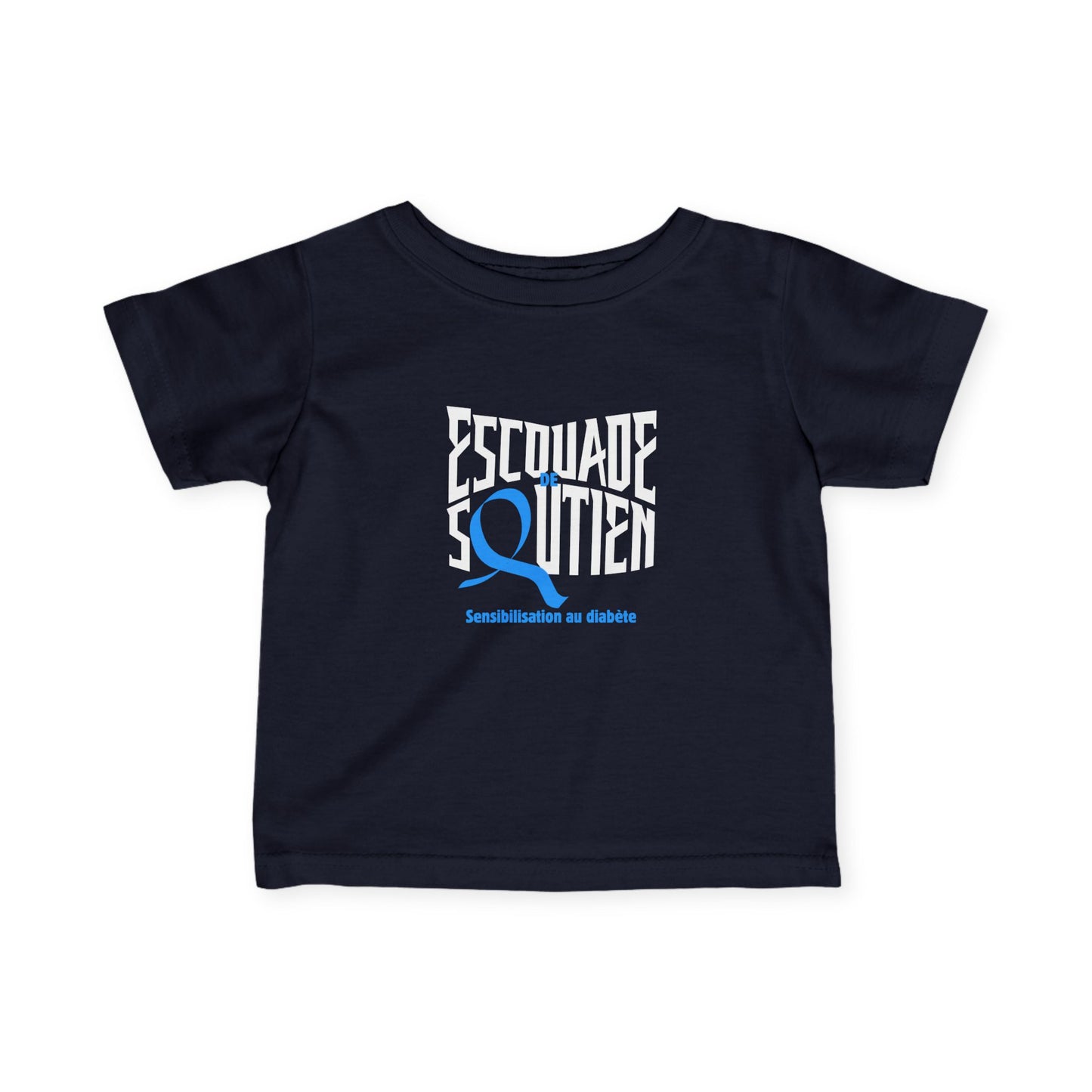 The Diabuddies Store Support Squad (French) - Infant Tee Support Squad (French) - Infant Tee: Show your love for the entire family with the "Support Squad" French Infant Tee! Whether they're supporting a sibling, a parent, or a friend, this tee is a heart