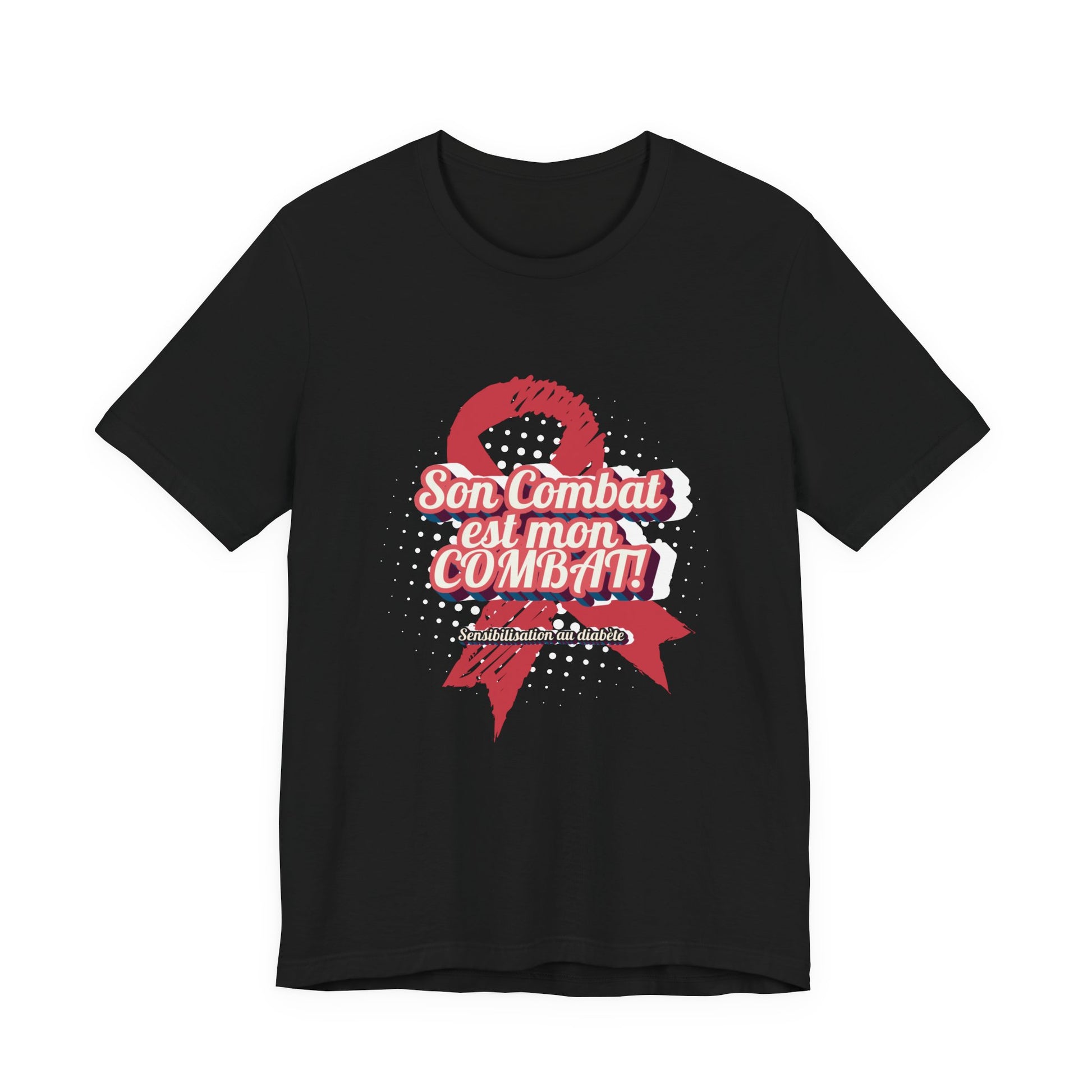 Her Fight is my Fight! (French in Pink) - Unisex Tee The Diabuddies Store T-Shirts $30.27
