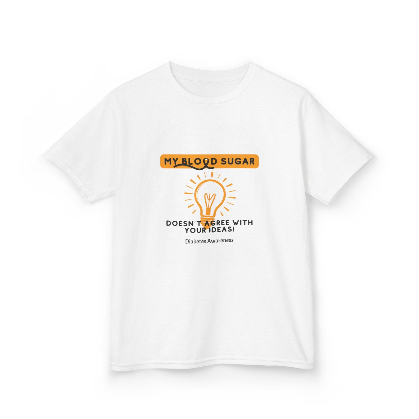 The Diabuddies Store My Blood Sugar Doesn't Agree - Kids Tee My Blood Sugar Doesn't Agree - Kids Tee: A humorous tee for the little warrior in your life. This "My Blood Sugar Doesn't Agree" Kids' Tee is a fun and relatable way to express the daily ups and