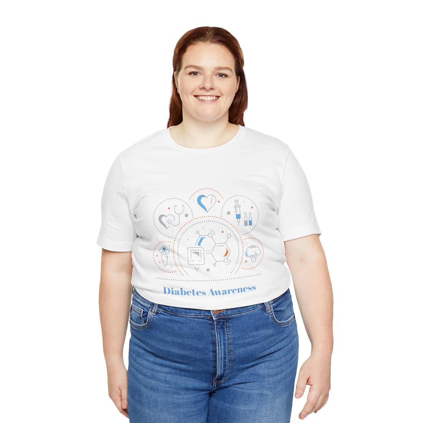 Diabetes Awareness Hexagones - Unisex Tee The Diabuddies Store T-Shirts $24.25