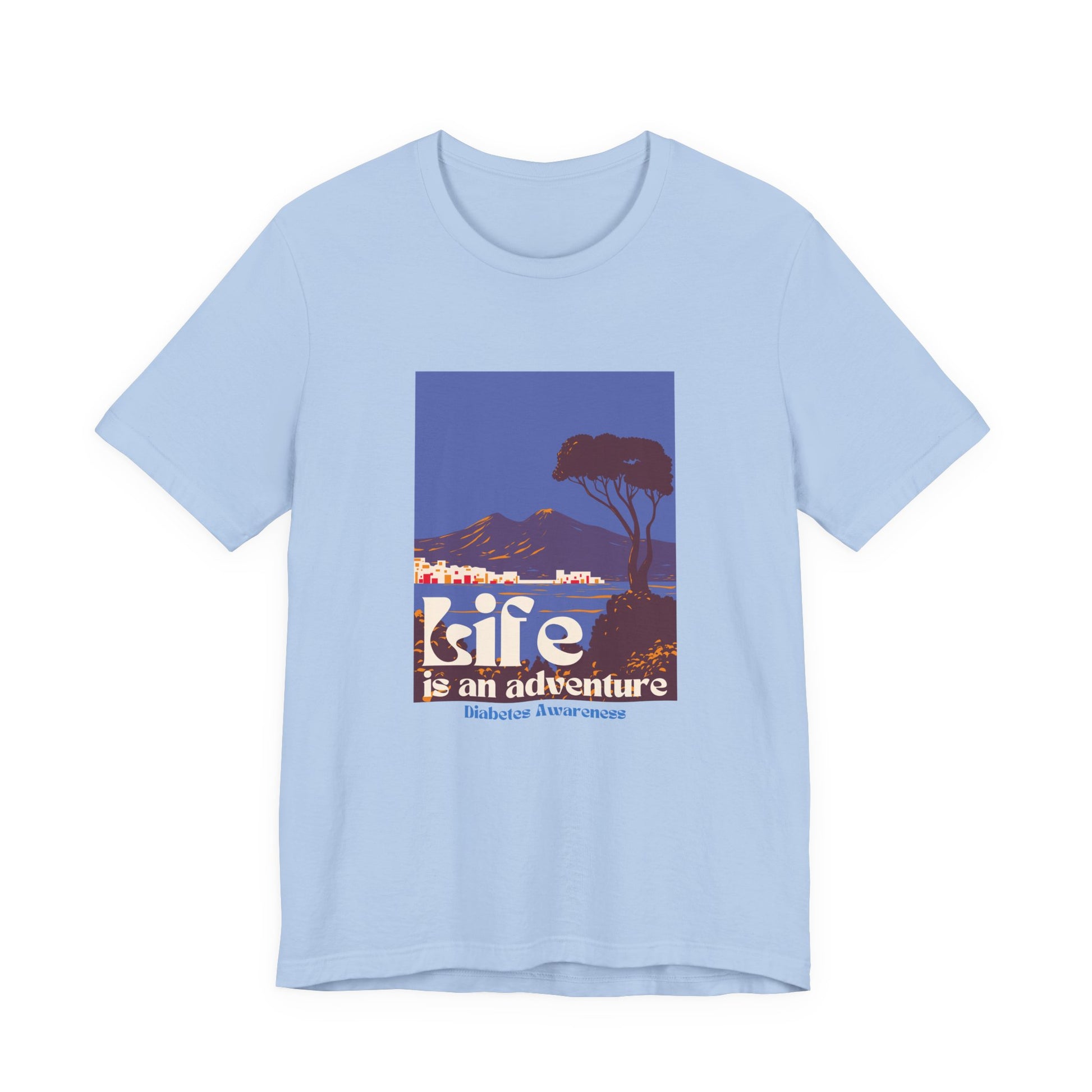 The Diabuddies Store Life is an Adventure, Ocean View - Unisex Tee Life is an Adventure, Ocean View - Unisex Tee: Embrace the call of the wild with our "Life is an adventure" Unisex Tee. This shirt is for anyone who finds their soul in the great outdoors,