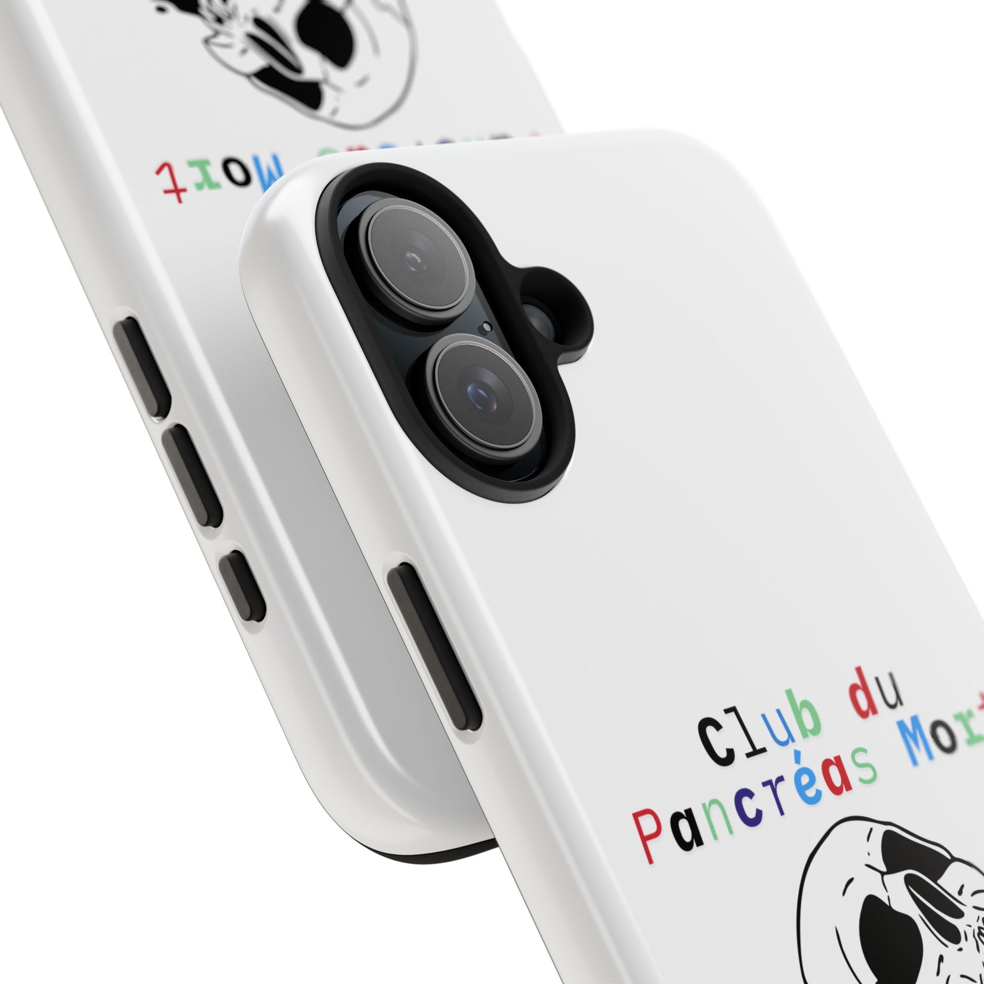 Skull & Flowers, Dead Pancreas Club (French) - Phone Cases The Diabuddies Store Mobile Phone Cases $18.23