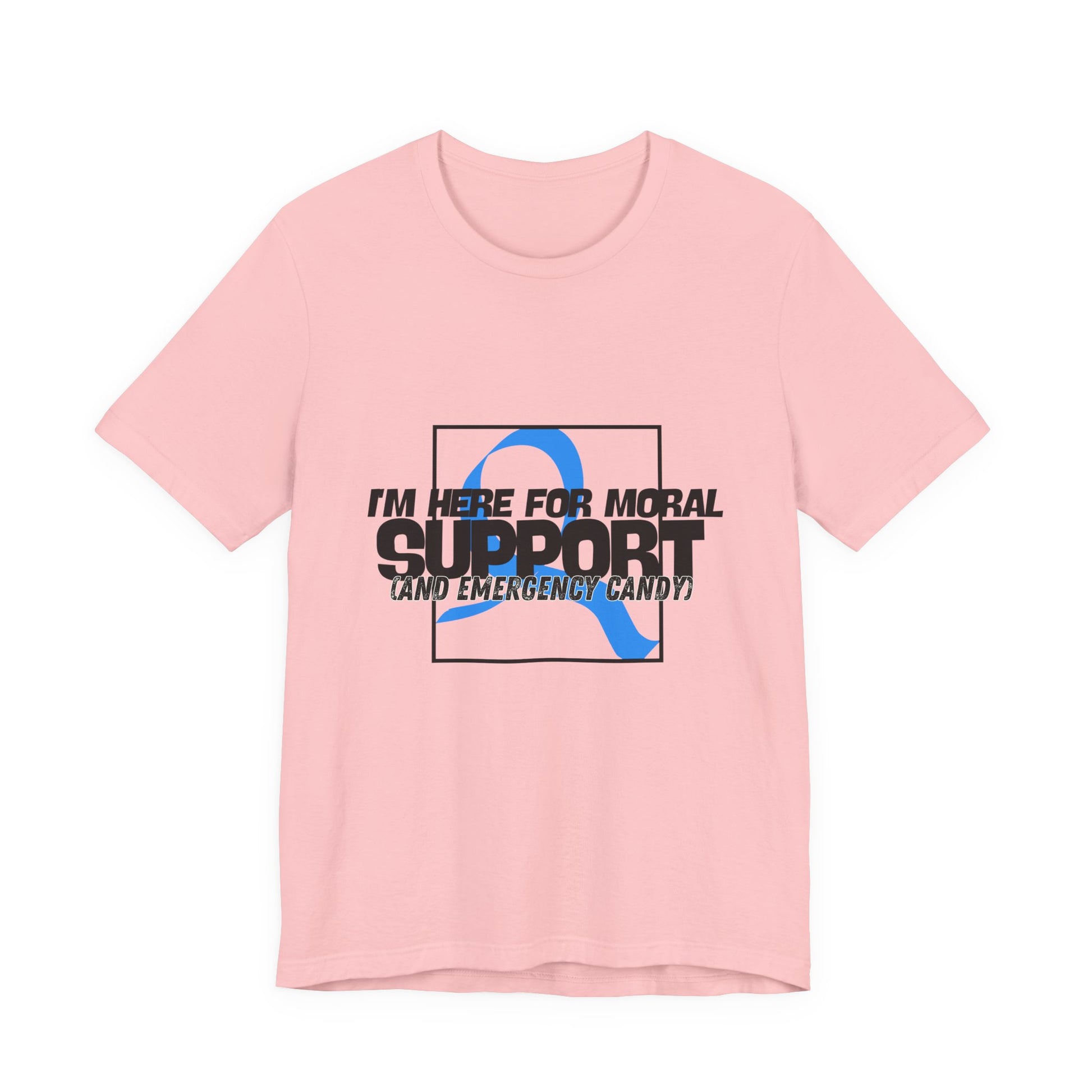 The Diabuddies Store Moral Support and Emergency Candy - Unisex Tee Moral Support and Emergency Candy - Unisex Tee: Being a friend to someone with diabetes means being ready for anything – from offering a listening ear to, well, having some emergency cand