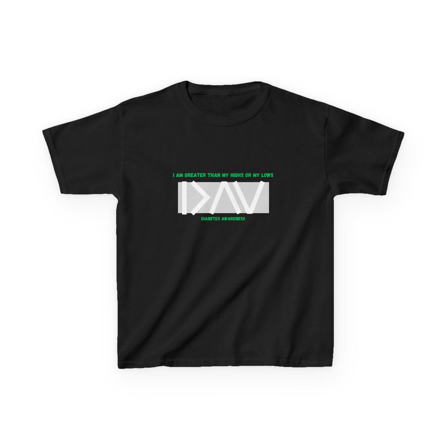 The Diabuddies Store I am greater than (Grey) - Kids Tee I am greater than (Grey) - Kids Tee: Celebrate resilience and strength with this Kids Tee! It's a powerful symbol for young individuals living with diabetes, reminding them that they are always "gre