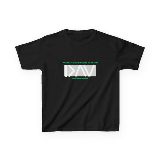 The Diabuddies Store I am greater than (Grey) - Kids Tee I am greater than (Grey) - Kids Tee: Celebrate resilience and strength with this Kids Tee! It's a powerful symbol for young individuals living with diabetes, reminding them that they are always "gre