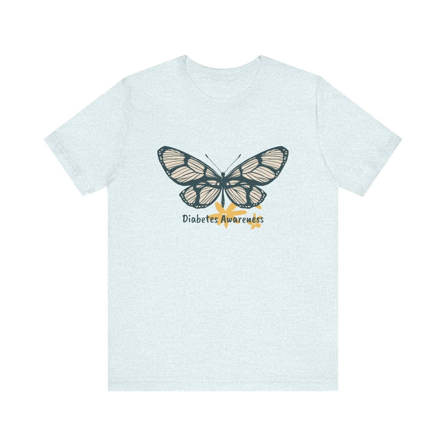 Green Butterfly & Flowers - Unisex Tee The Diabuddies Store T-Shirts $24.73
