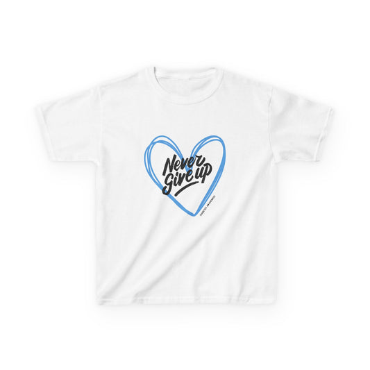The Diabuddies Store Never Give Up - Kids Tee Never Give Up - Kids Tee: A powerful statement for the young warriors of the diabetes community. This super soft, comfortable Tee is the perfect way to share a message of strength, resilience, and hope. $16.00