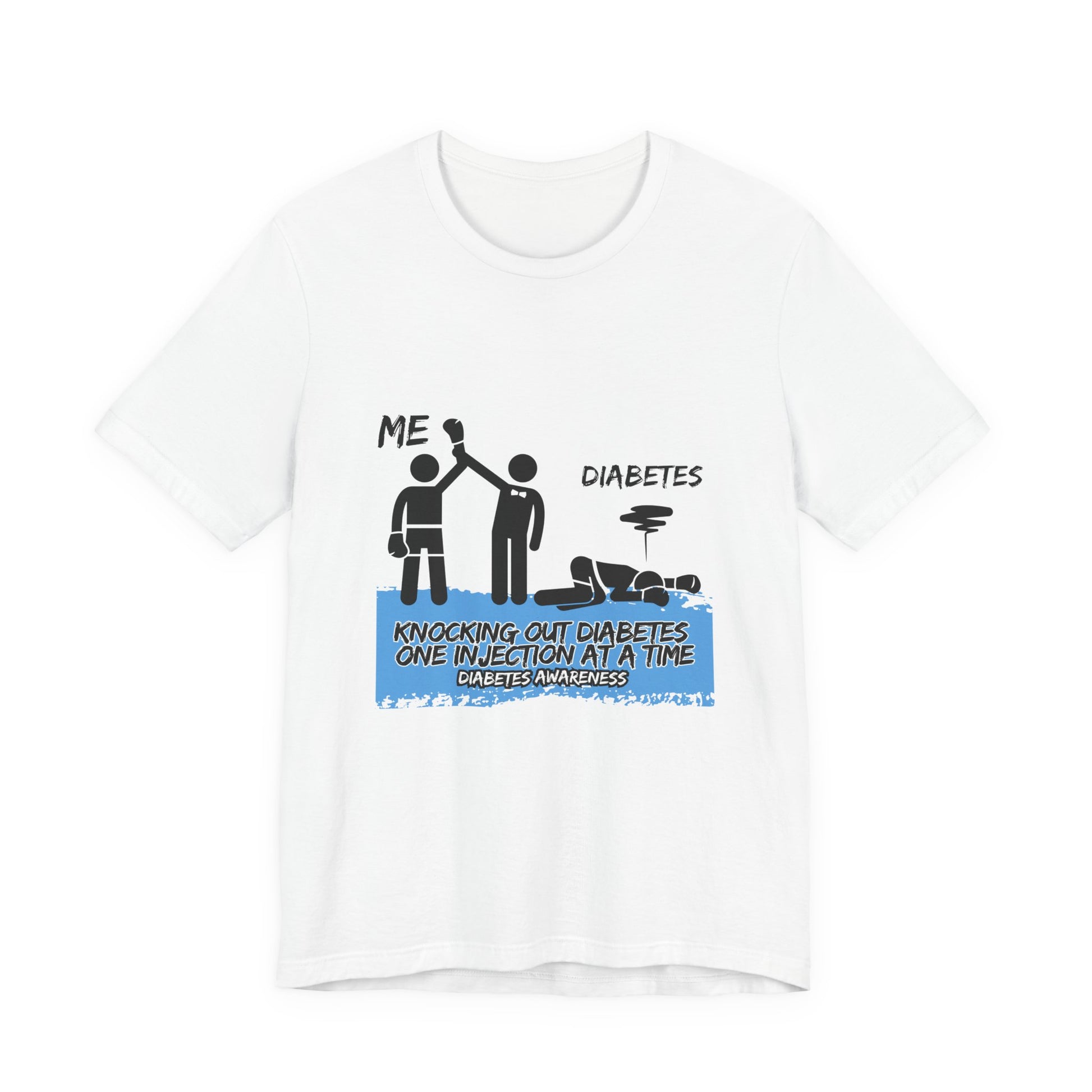 The Diabuddies Store Knocking out Diabetes - Unisex Tee Knocking out Diabetes - Unisex Tee: Make a bold statement with our Unisex Tee. This powerful shirt is for the fighters, the advocates, and the champions who face diabetes head-on every day. $22.09 T-