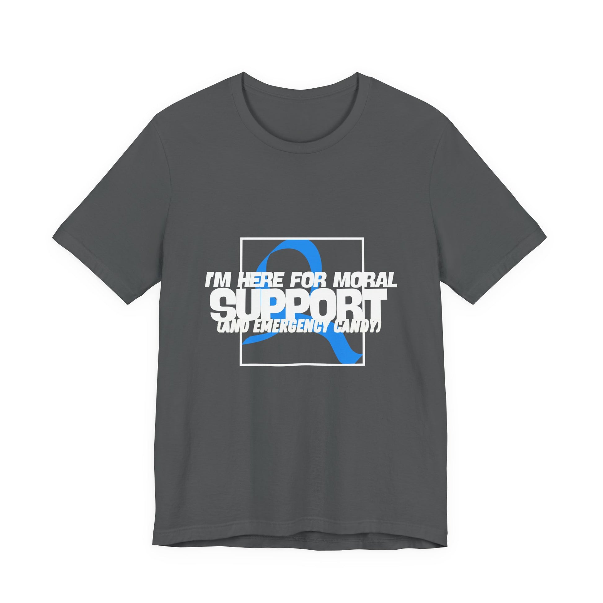 The Diabuddies Store Moral Support and Emergency Candy - Unisex Tee Moral Support and Emergency Candy - Unisex Tee: Being a friend to someone with diabetes means being ready for anything – from offering a listening ear to, well, having some emergency cand