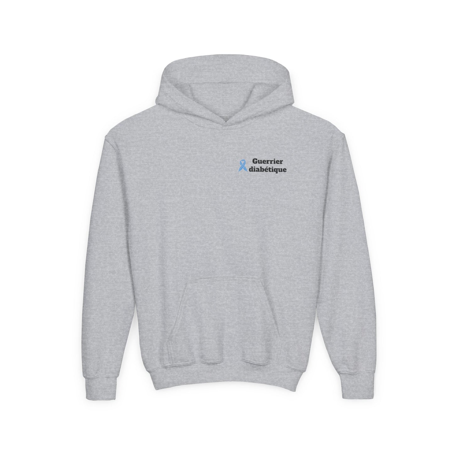 The Diabuddies Store Never Give Up French - Youth Hoodie Never Give Up French - Youth Hoodie: A powerful statement for the young warriors of the diabetes community. This French "Ne jamais lâcher" hoodie is the perfect way to share a message of strength, r
