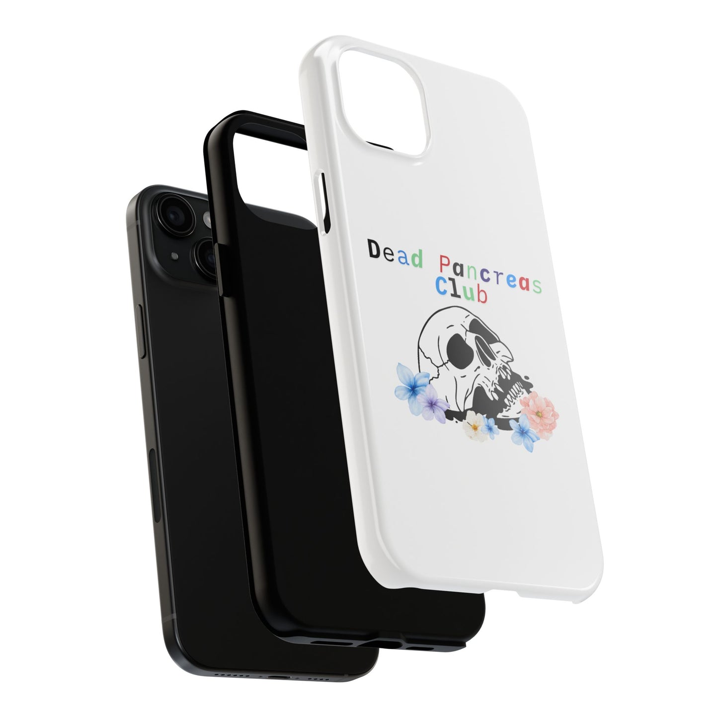 Skull & Flowers Dead Pancreas Club - Phone Case The Diabuddies Store Mobile Phone Cases $18.23
